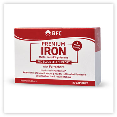 Premium Iron Multi-Mineral Supplement with Ferrochel®, Vitamin C and Folic Acid